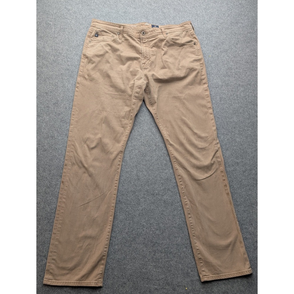AG Adriano Goldschmied Men's Pants 38/34 Beige Everett Slim Straight Fire Pocket
